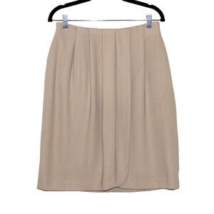 Giorgio Armani Mini Skirt Wrap Style Beige Size 12